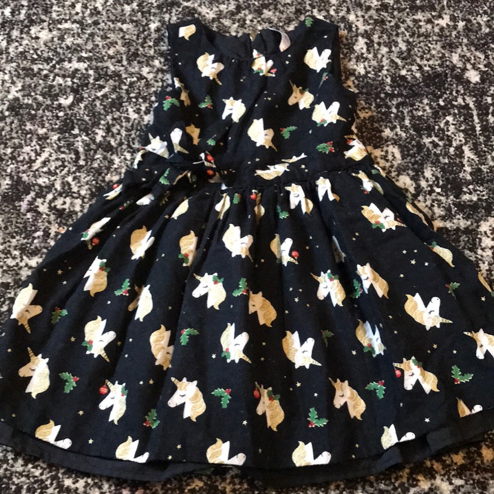 Carter’s unicorn Christmas dress 3t